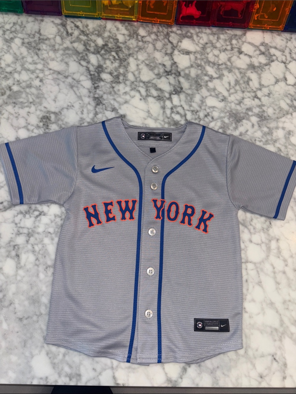 Toddler New York Mets MLB Nike Gray Road Team Baseball Jersey
